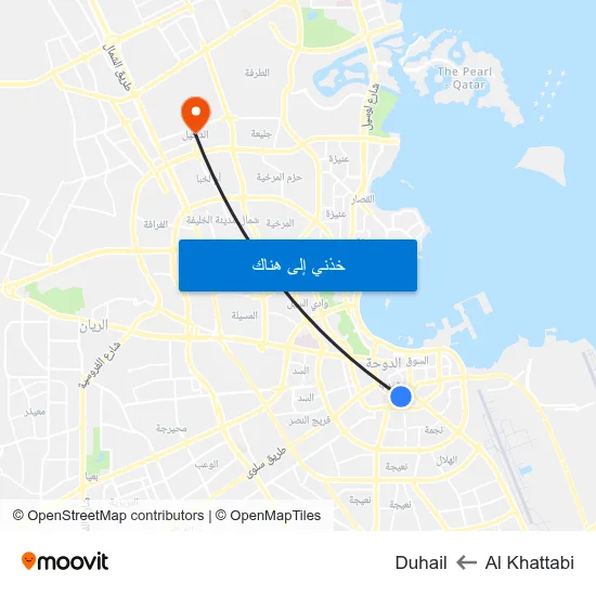 Al Khattabi to Duhail map
