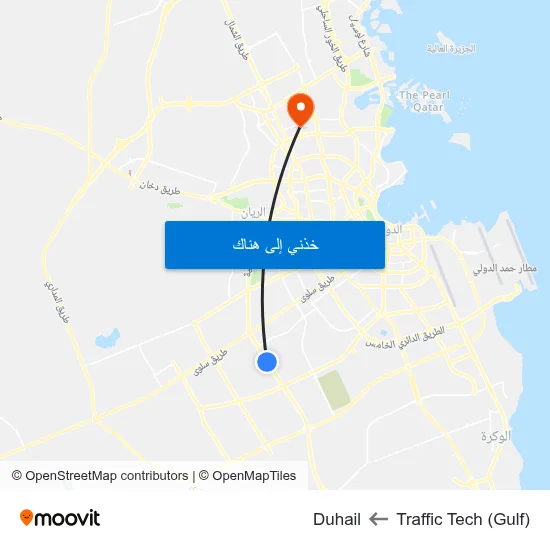 Traffic Tech (Gulf) to Duhail map