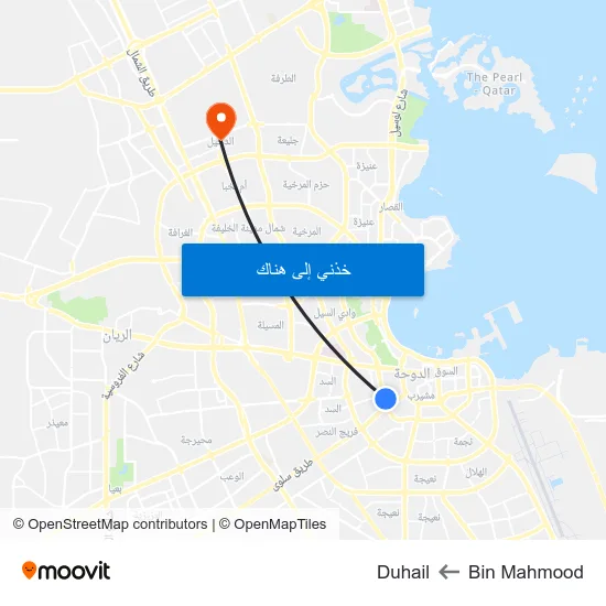 Bin Mahmood to Duhail map