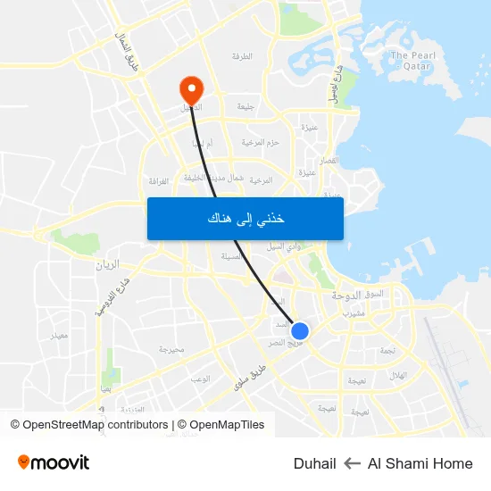 Al Shami Home to Duhail map