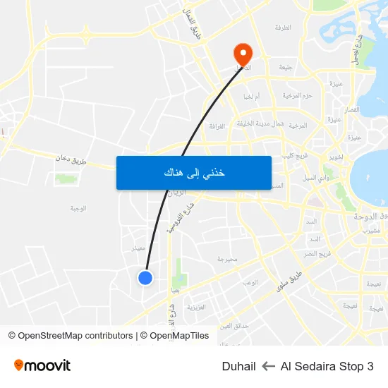 Al Sedaira Stop 3 to Duhail map