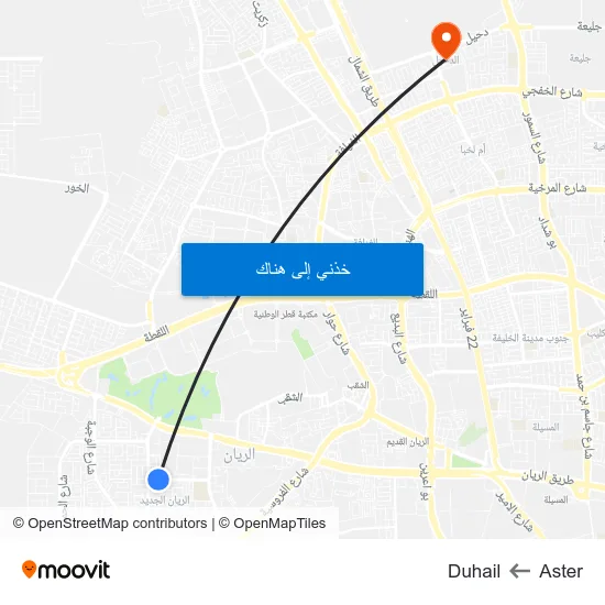Aster to Duhail map