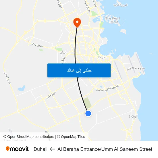 Al Baraha Entrance/Umm Al Saneem Street to Duhail map