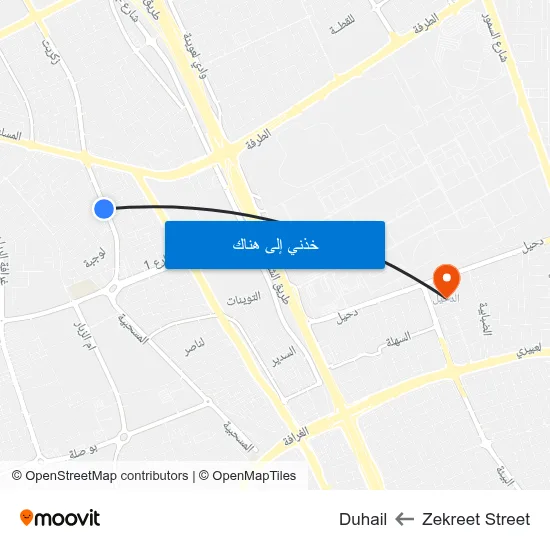 Zekreet Street to Duhail map