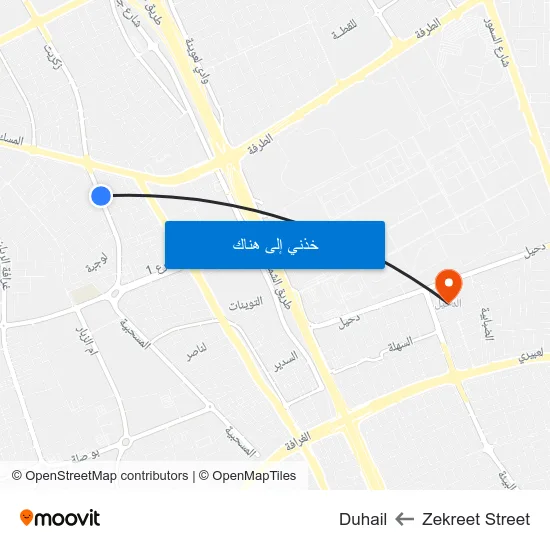Zekreet Street to Duhail map