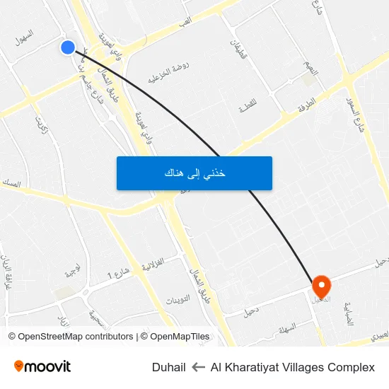 Al Kharatiyat Villages Complex to Duhail map