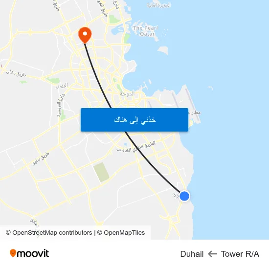 Tower R/A to Duhail map