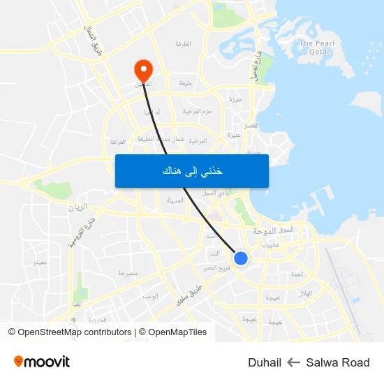 Salwa Road to Duhail map