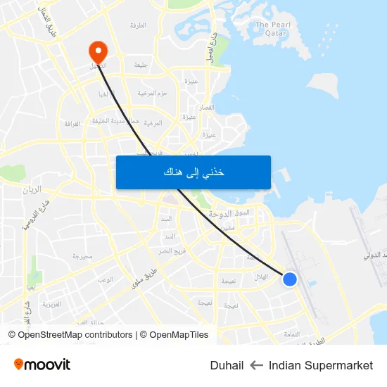 Indian Supermarket to Duhail map