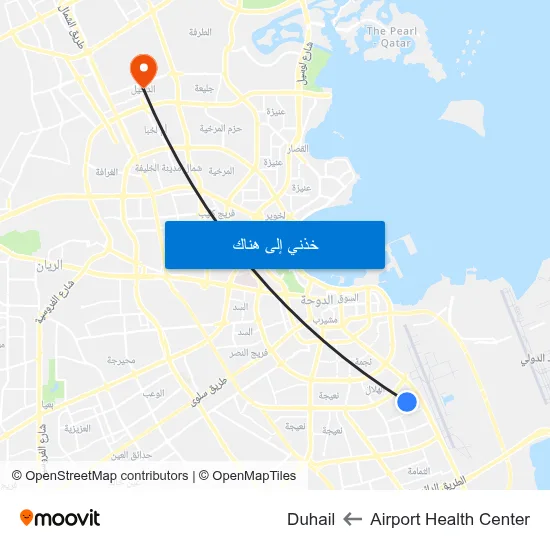 Airport Health Center to Duhail map