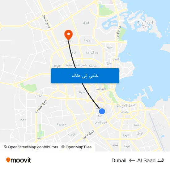 السد Al Saad to Duhail map