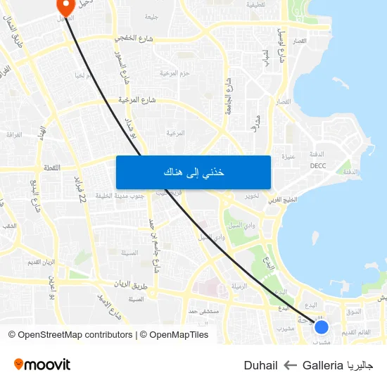 جاليريا Galleria to Duhail map