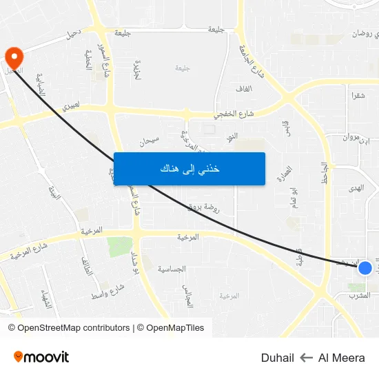 Al Meera to Duhail map