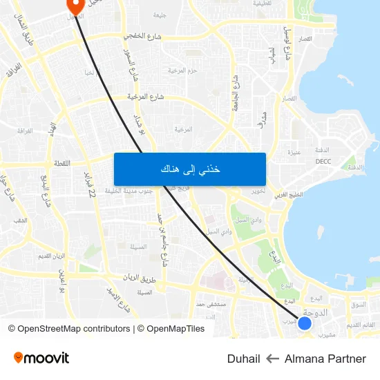 Almana Partner to Duhail map