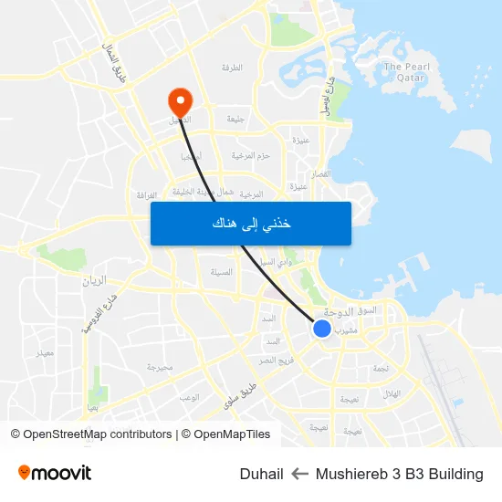Mushiereb 3 B3 Building to Duhail map