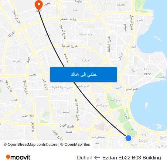 Ezdan Eb22 B03 Building to Duhail map