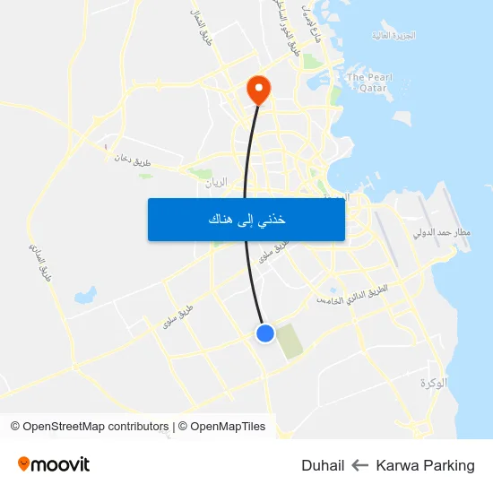 Karwa Parking to Duhail map