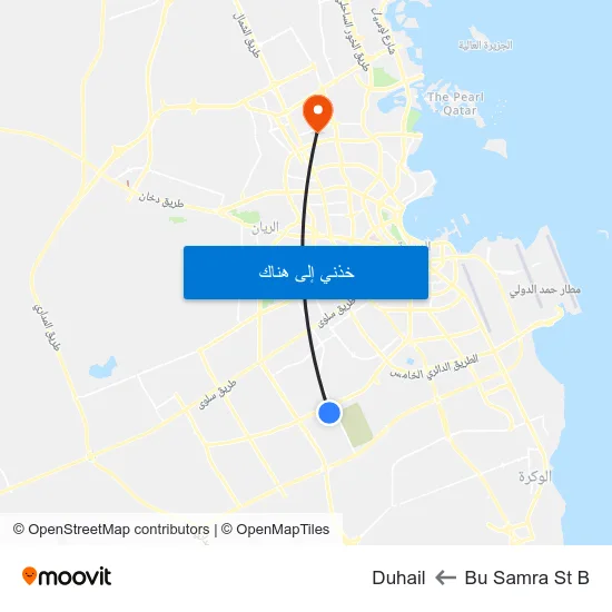 Bu Samra St B to Duhail map