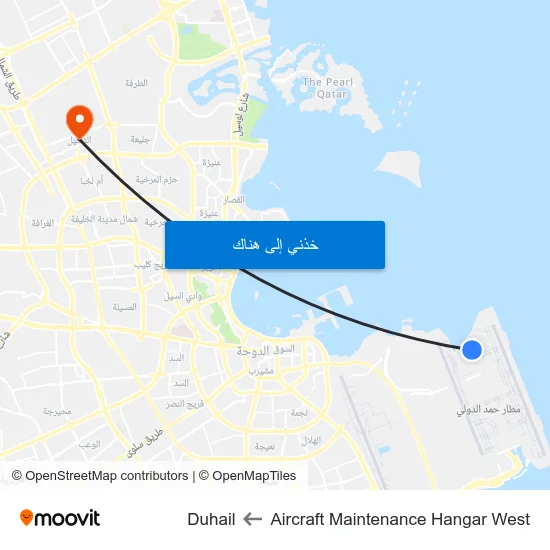 Aircraft Maintenance Hangar West to Duhail map