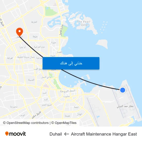 Aircraft Maintenance Hangar East to Duhail map