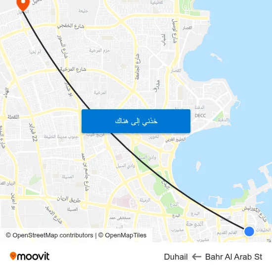 Bahr Al Arab St to Duhail map