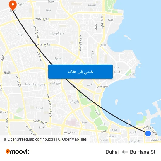 Bu Hasa St to Duhail map