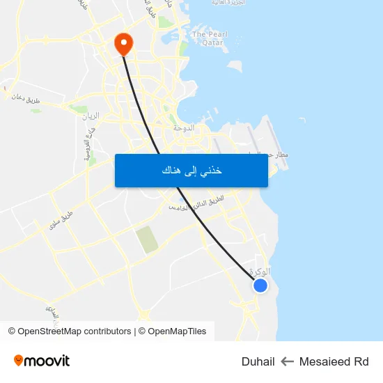 Mesaieed Rd to Duhail map