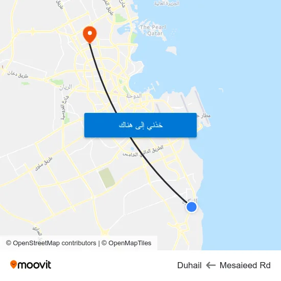 Mesaieed Rd to Duhail map