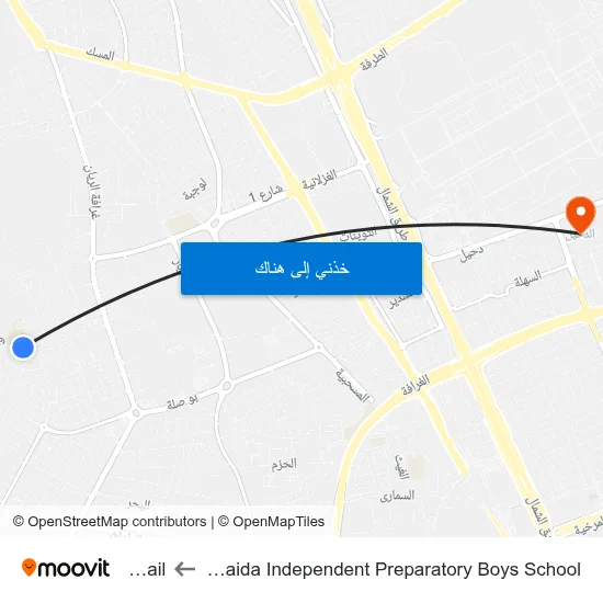Abu Obaida Independent Preparatory Boys School to Duhail map