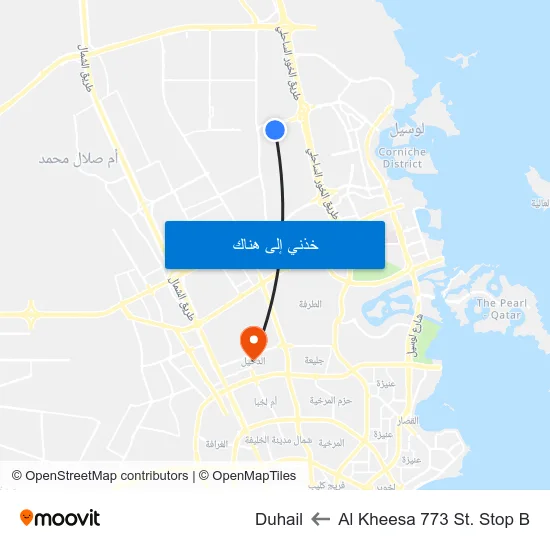 Al Kheesa 773 St. Stop B to Duhail map
