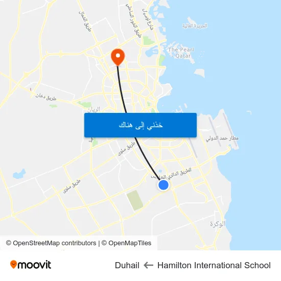 Hamilton International School to Duhail map