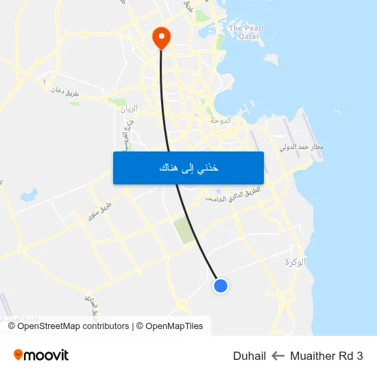Muaither Rd 3 to Duhail map