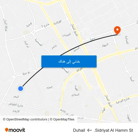 Sidriyat Al Hamm St. to Duhail map