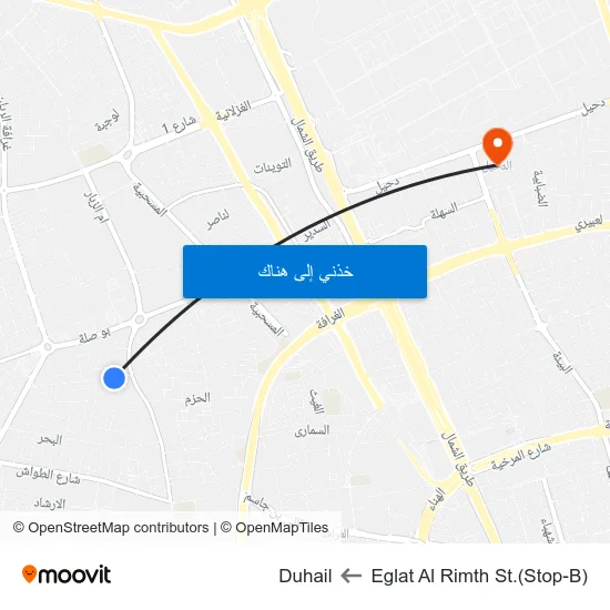 Eglat Al Rimth St.(Stop-B) to Duhail map