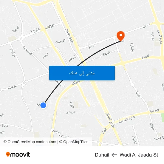 Wadi Al Jaada St to Duhail map