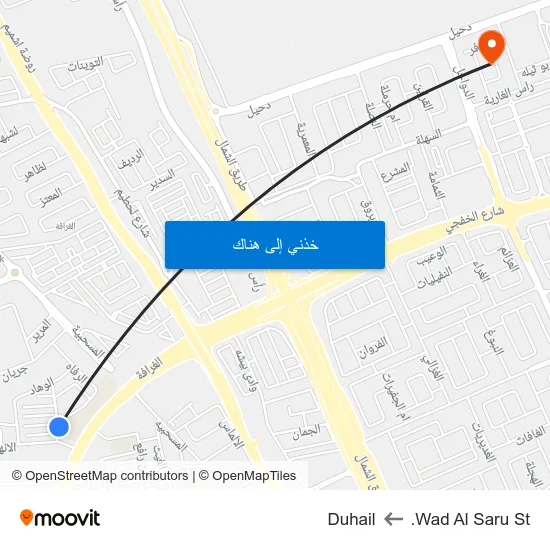 Wad Al Saru St. to Duhail map