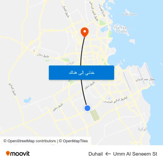 Umm Al Seneem St to Duhail map