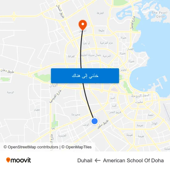 American School Of Doha to Duhail map
