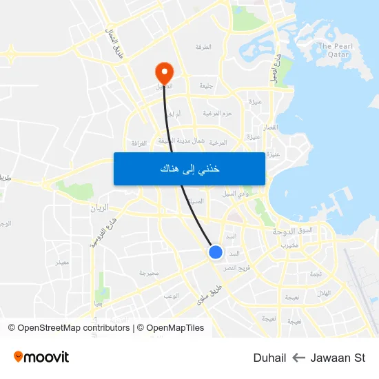Jawaan St to Duhail map