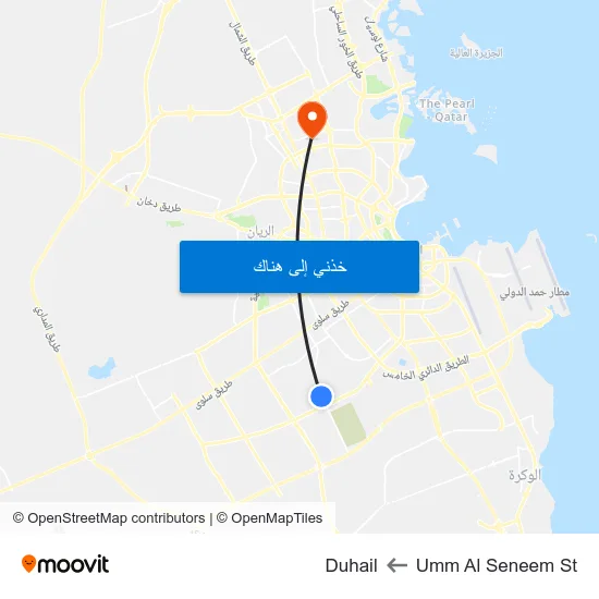 Umm Al Seneem St to Duhail map