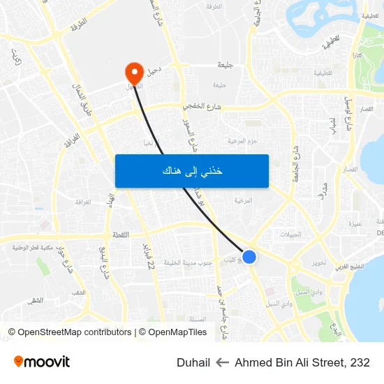 Ahmed Bin Ali Street, 232 to Duhail map