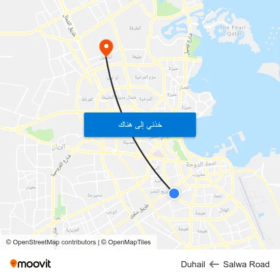 Salwa Road to Duhail map