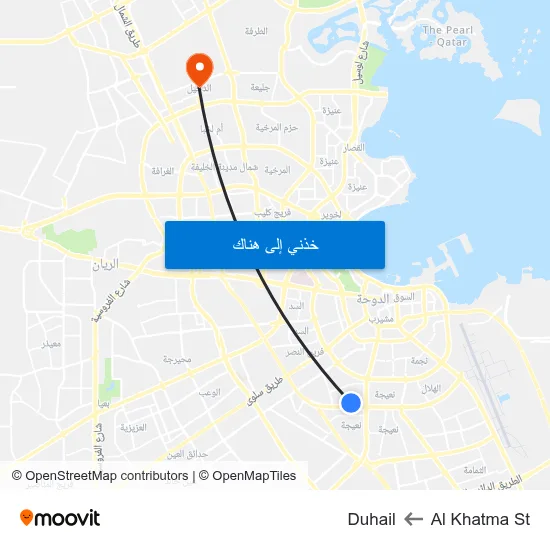 Al Khatma St to Duhail map