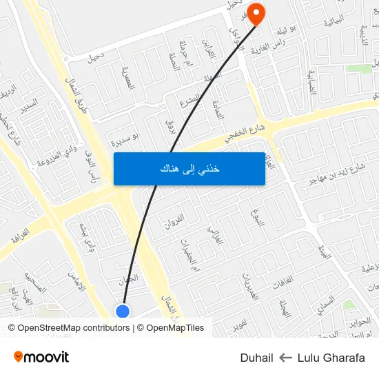 Lulu Gharafa to Duhail map