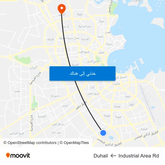 Industrial Area Rd to Duhail map