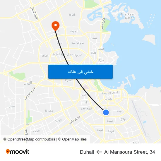 Al Mansoura Street, 34 to Duhail map