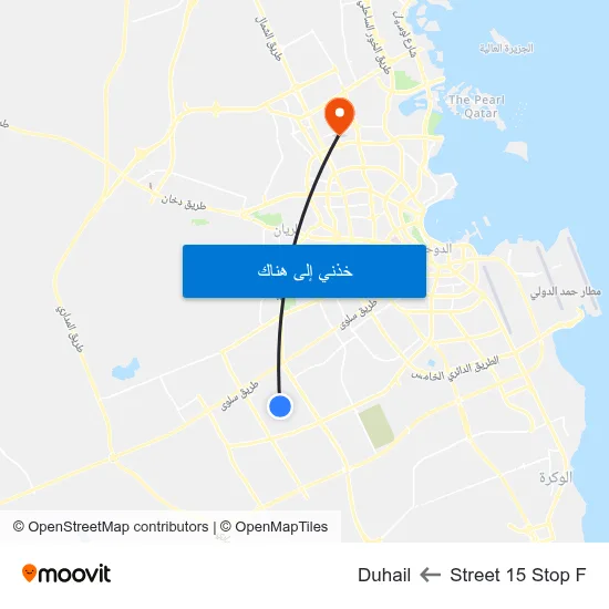 Street 15 Stop F to Duhail map