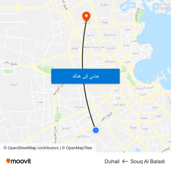Souq Al Baladi to Duhail map