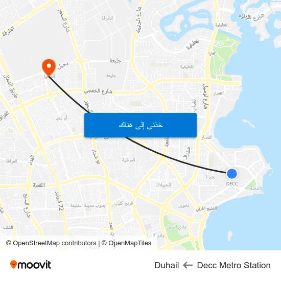 Decc Metro Station to Duhail map