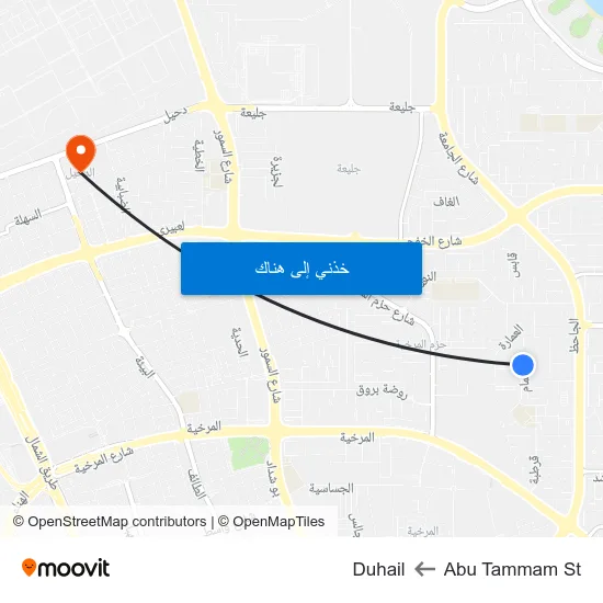Abu Tammam St to Duhail map